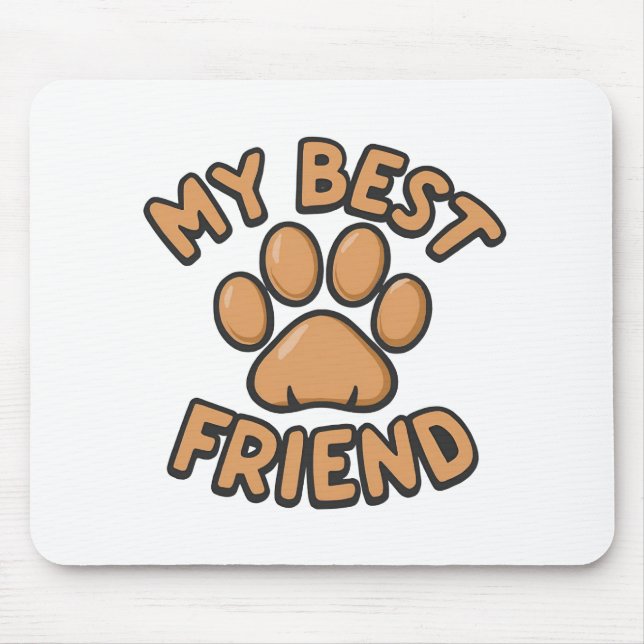 MY BEST FRIEND - Cute Hund Tass Graphic for Pet Kä Musmatta (Framsidan)