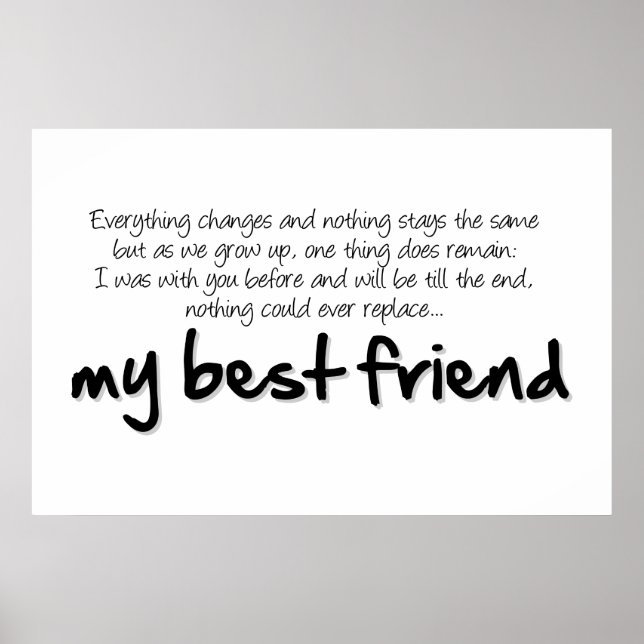 My best friend poster (Framsidan)