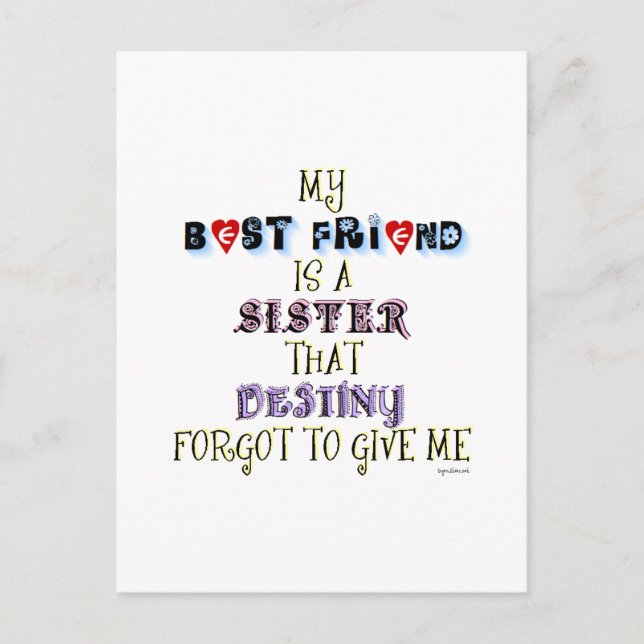 MY BEST FRIEND VYKORT (Framsida)