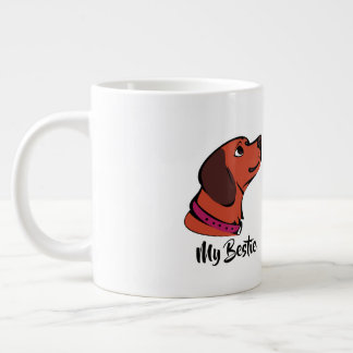 "My Bestie"-kaffe Kopp | Adsible Puppy Gift Jumbo Mugg