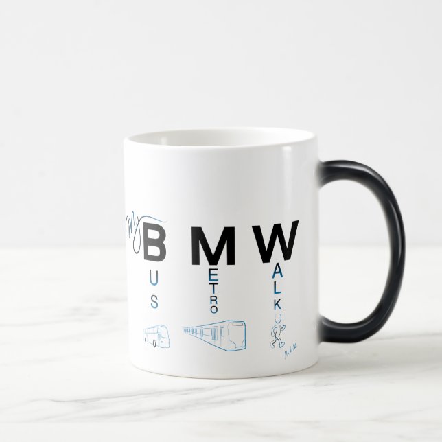 My BMW - Bus, Metro, Walk Magisk Mugg (Höger)