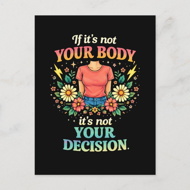 My Body, My Choice Vykort (Framsida)