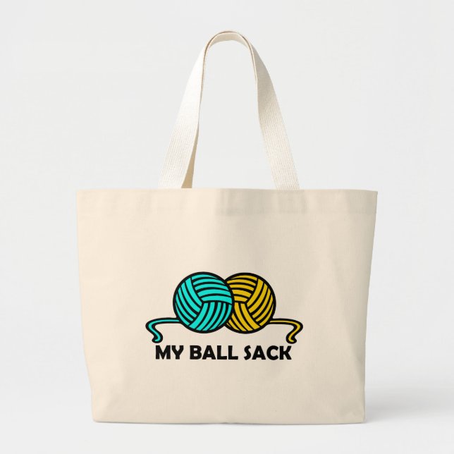 MY BOLL SACK KNITTING YARN HUMOR JUMBO TYGKASSE (Framsidan)