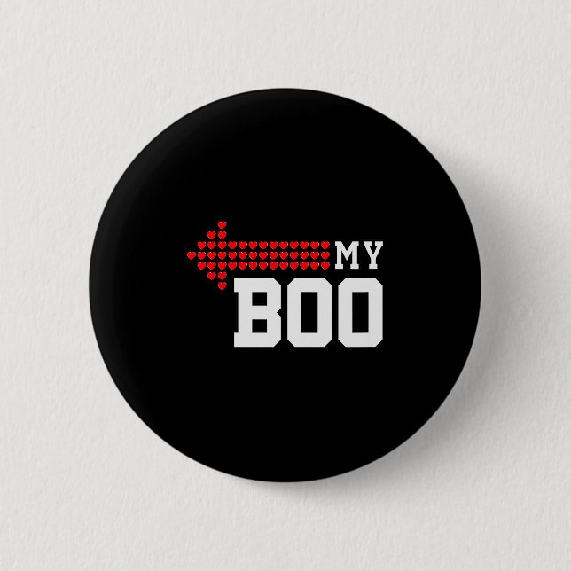 My Boo &amp; My Bae Valentines Day Cute Couple Mat Knapp (Framsida)