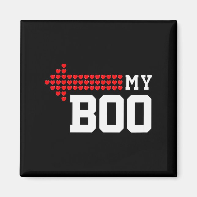 My Boo &amp; My Bae Valentines Day Cute Couple Mat Magnet (Framsidan)