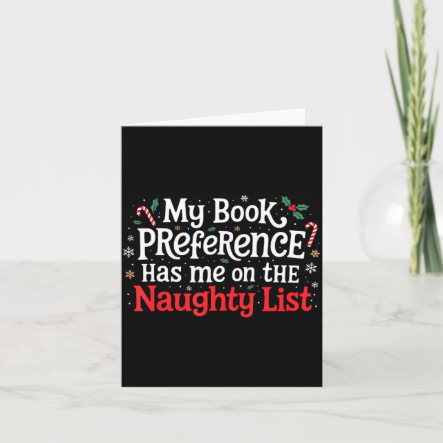 My Book Preference Naughty List Readers Funny Chri Kort (Framsida)