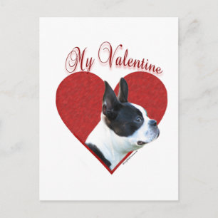 My Boston Terrier Valentine Helg Vykort