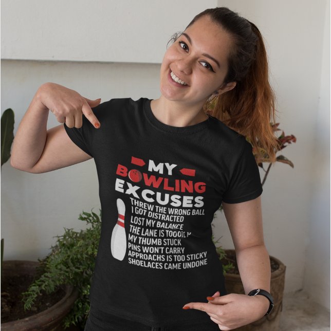 My Bowling Excuses, Funny Bowling Lovers T Shirt (Skapare uppladdad)