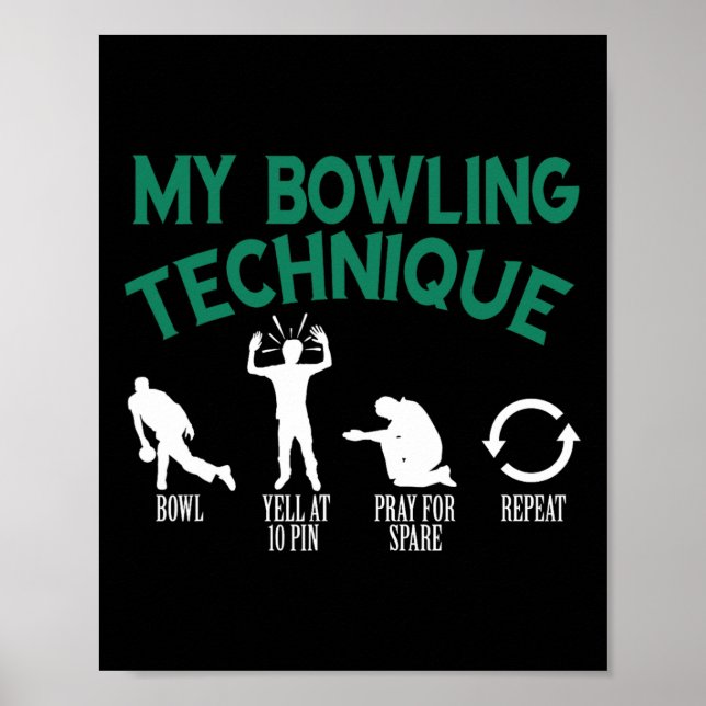 My Bowling Technique Bowling Poster (Framsidan)