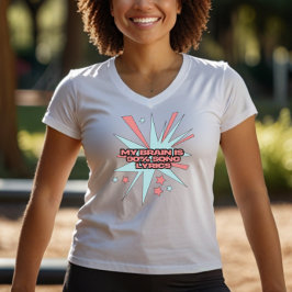 My Brain is 90% Song Lyrics – Funny Retro Pop Art T Shirt