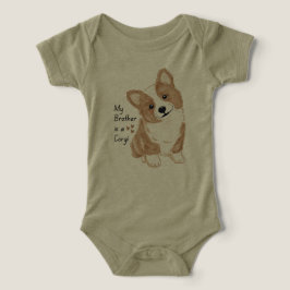 'My Brother is a Corgi' Playful Dog Loving Family T Shirt