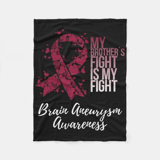 My Brother’s Fight Is My Fight Brain Aneurysm Awar Fleecefilt (Framsidan)