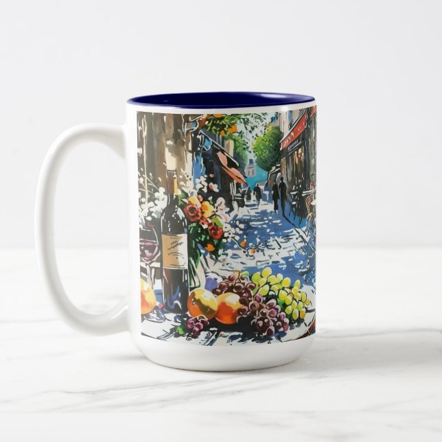 MY CAFE Två-Tonad MUGG (Vänster)