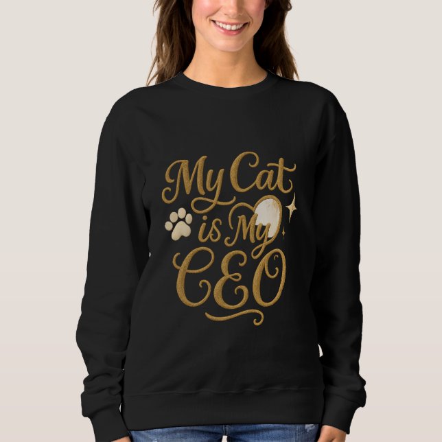 My Cat is My CEO - Funny Cat Tee (Framsida)