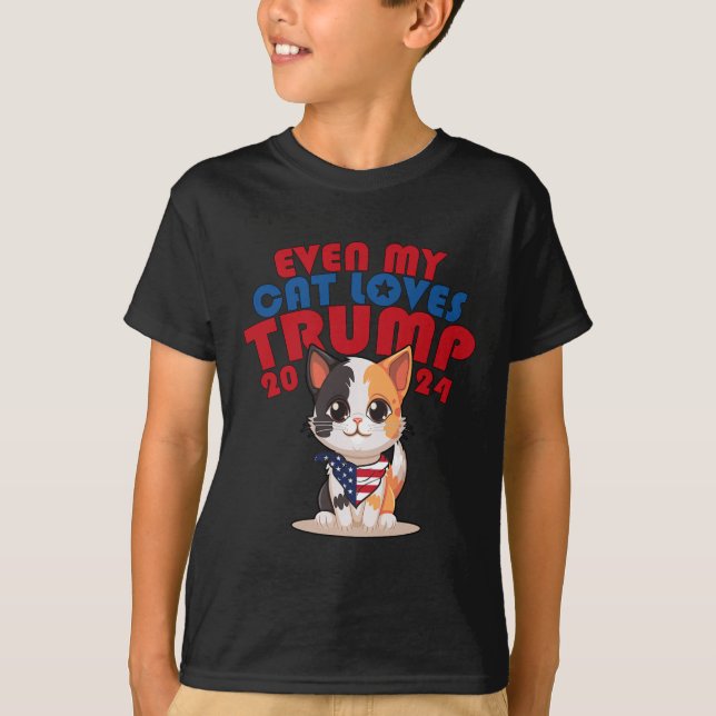 My Cat Kärlek Trump 2024 2 T Shirt (Framsida)