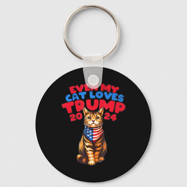 My Cat Kärlek Trump 2024 Nyckelring (Framsida)