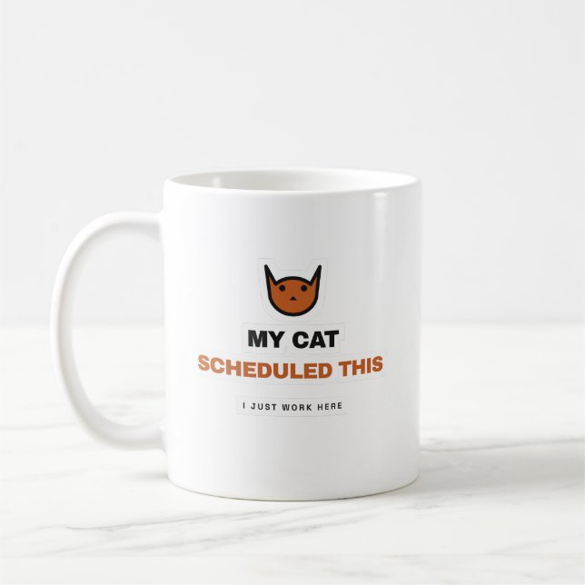 My Cat Scheduled This Funny Cat Mug Kaffemugg (Vänster)
