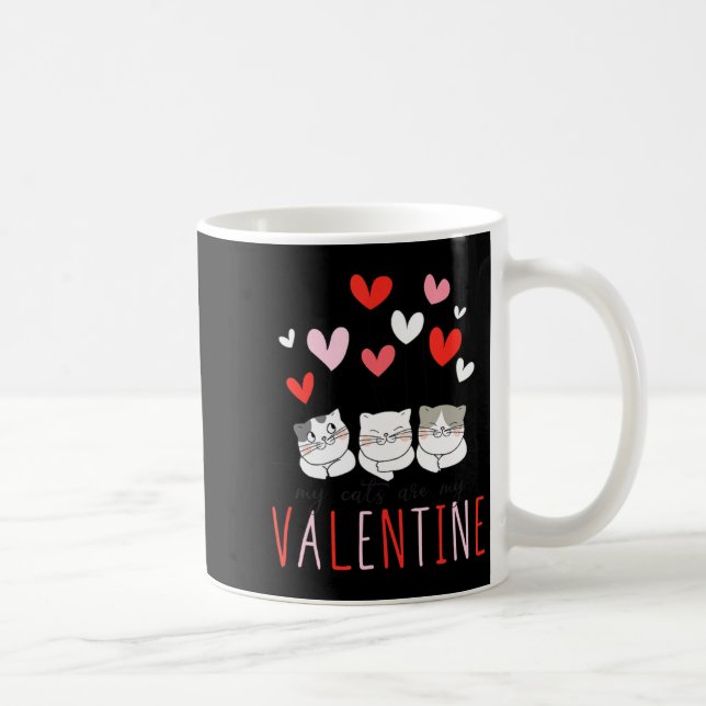 My Cats Are My Valentine Cat Valentines Day 3  Kaffemugg (Höger)