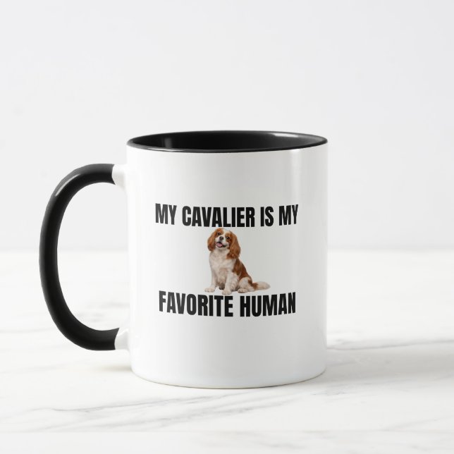 My Cavalier Is My Favorite Human Mug Mugg (Vänster)