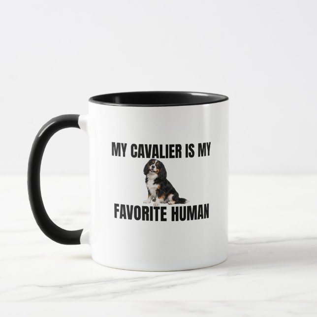 My Cavalier Is My Favorite Human Mug Mugg (Vänster)