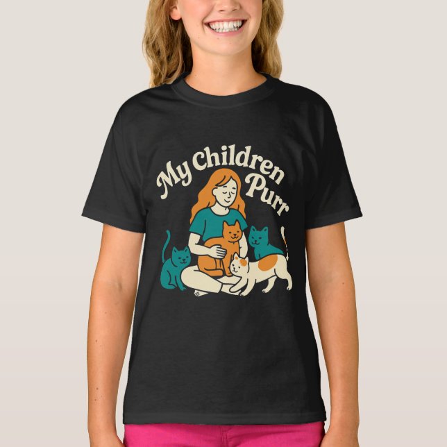 My Children Purr T Shirt (Framsida)