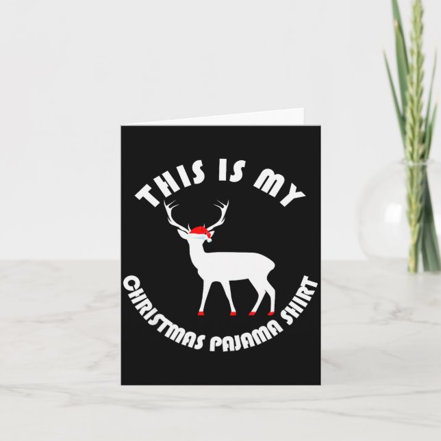 My Christmas Pajamas Cool Funny Pjs For Women Men  Kort (Framsida)