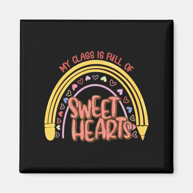 My Cl Is Full Of Sweet Heart Valentines Day Tea  Magnet (Framsidan)