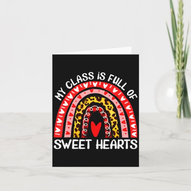 My Cl Is Full Of Sweet Hearts Teacher Valentine _1 Kort (Framsida)