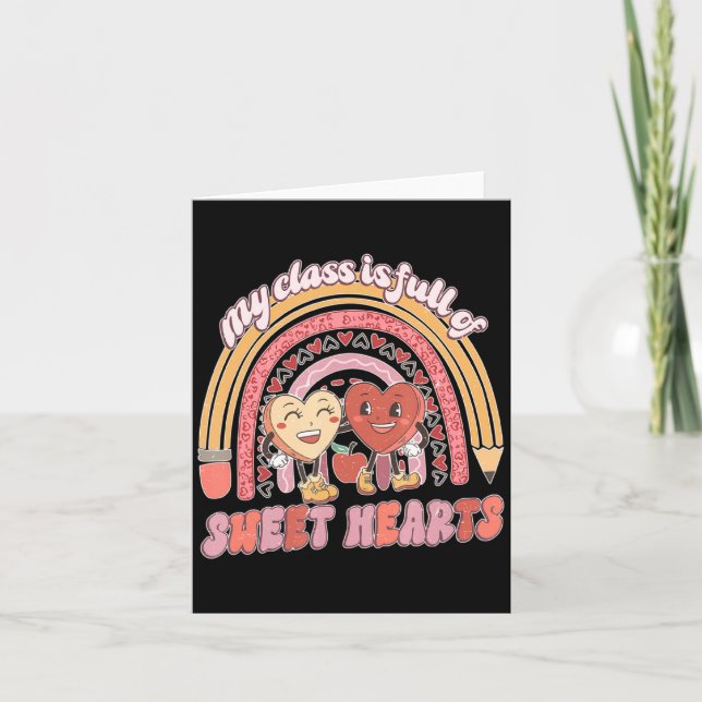 My Cl Is Full Of Sweet Hearts Teacher Valentine  Kort (Framsida)