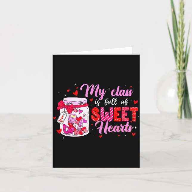 My Cl Is Full Of Sweethearts For Teacher Women Val Kort (Framsida)