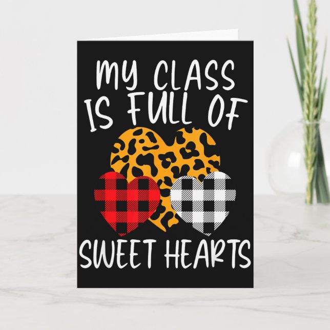 My Cl Is Full Of Sweethearts Funny Teacher Valenti Kort (Framsida)
