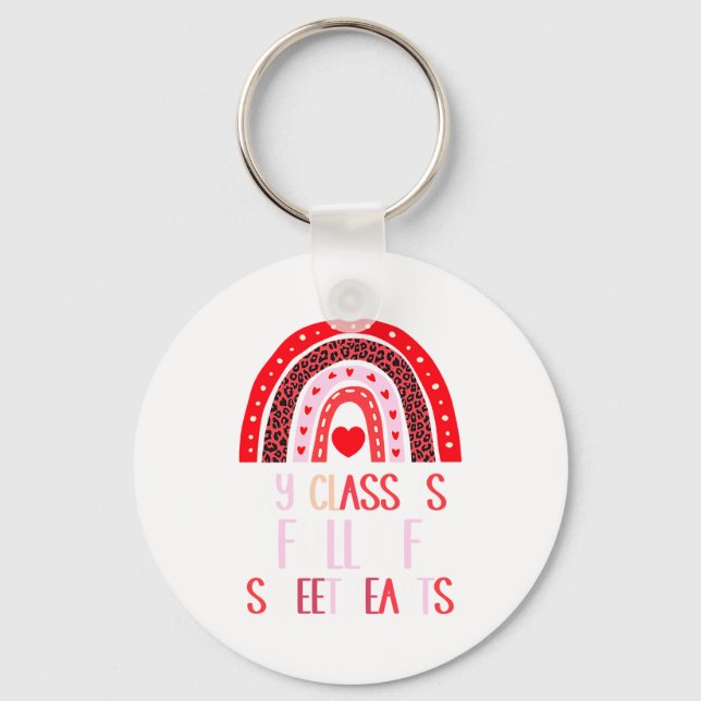 My Cl Is Full Of Sweethearts Teacher Valentines  Nyckelring (Framsida)