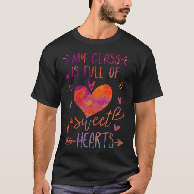 my class is full of sweethearts teacher t shirt (Framsida)