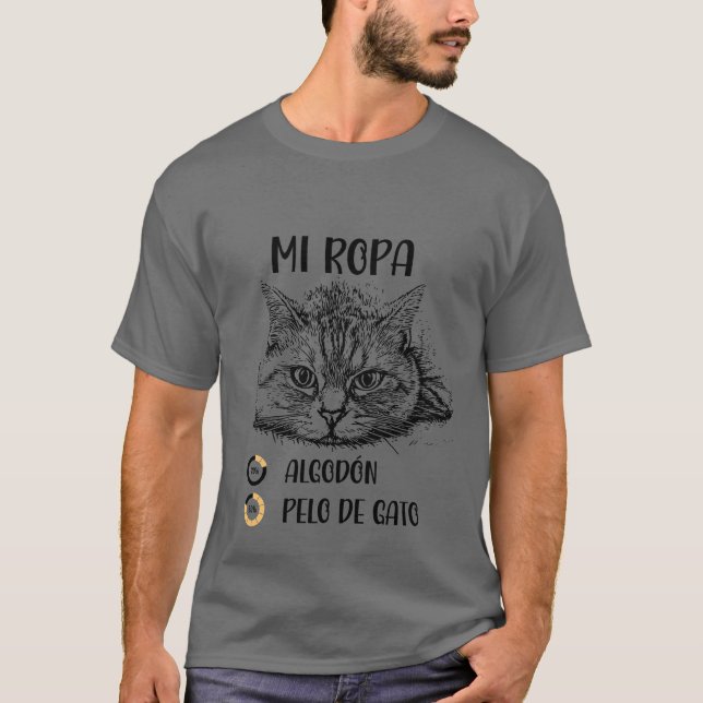 MY CLOTHES 20COTTON 80CAT HAI gift T Shirt (Framsida)