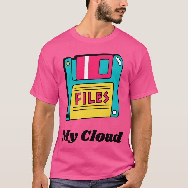 My cloud Diskettes 90s Style T Shirt (Framsida)