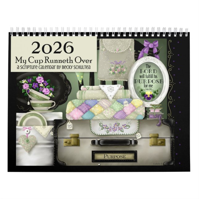 "My Cup Runneth Over" 2026 Scripture Calendar Kalender (Omslag)
