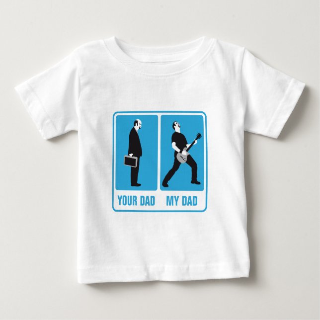 my dad is cooler than your dad rock guitar player t-shirt (Framsida)