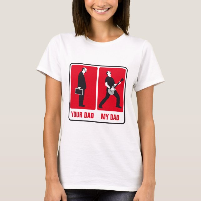 my dad is cooler than your dad rock guitar player t shirt (Framsida)