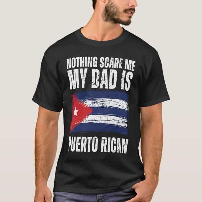 My Dad is Puerto Rican Puerto Rico Pride Flag Heri T Shirt (Framsida)