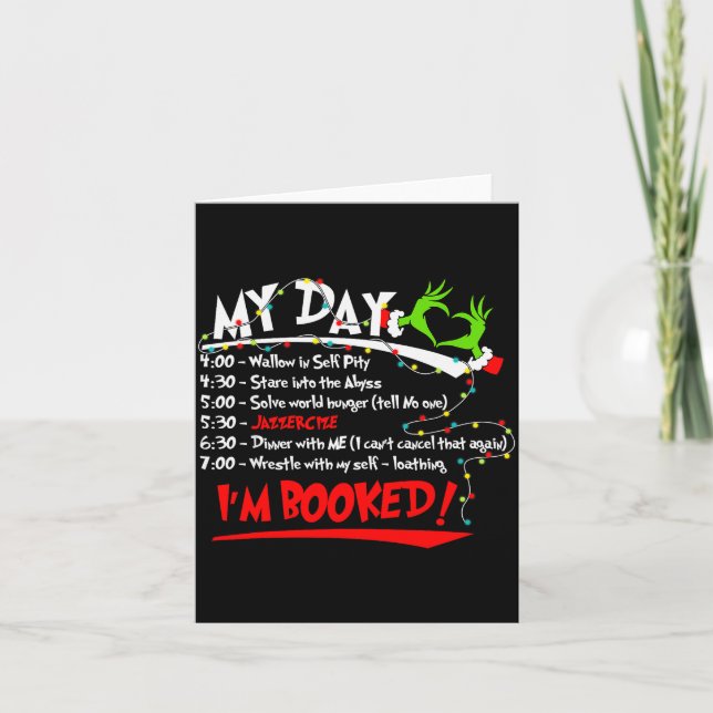 My Day I'm Booked Christmas Schedule Time  Kort (Framsida)