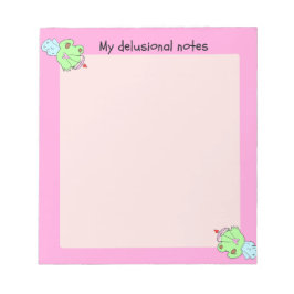 My delusional notes pink frog valentine notepad anteckningsblock