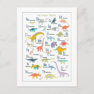My Dinosaur Alphabet Vykort