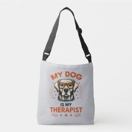 My dog is my therapist axelväska