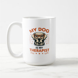 My dog is my therapist kaffemugg