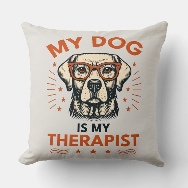 My dog is my therapist kudde (Framsida)