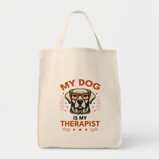 My dog is my therapist tygkasse (Framsidan)