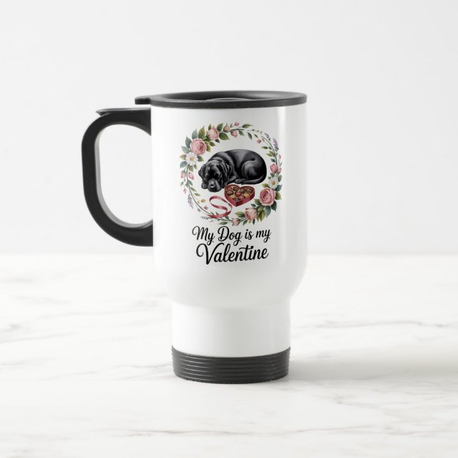 My Dog Is My Valentine Floral Puppy Lover Design Resemugg (Vänster)