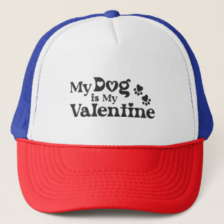 My Dog is My Valentine - Funny Pet Lover Hearts &  Keps