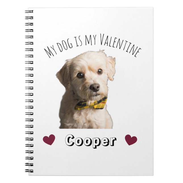 My Dog Is My Valentine – Personalized Pet Anteckningsbok (Framsidan)