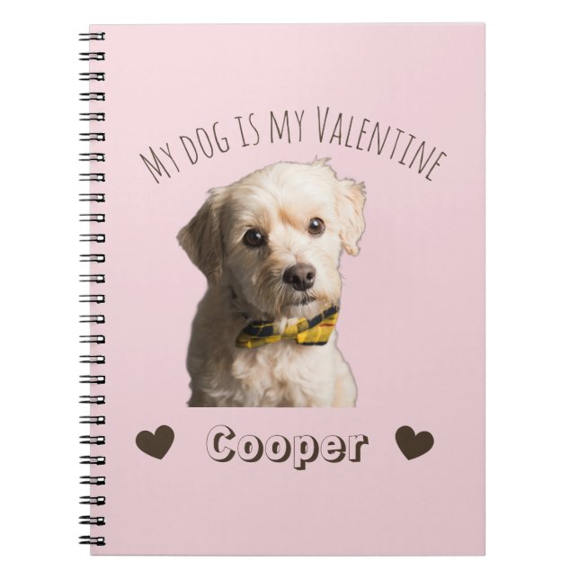 My Dog Is My Valentine – Personalized Pet Anteckningsbok (Framsidan)